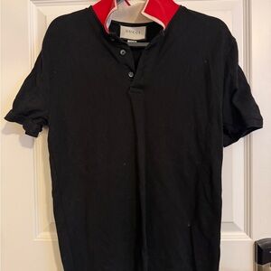 Gucci Polo Shirt in Black with Red Accents